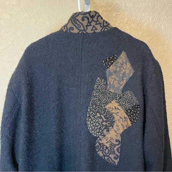CB Wraps by Chadwicks Vintage Long Wool Wearable Art Maxi Coat Size M - Picture 13 of 16